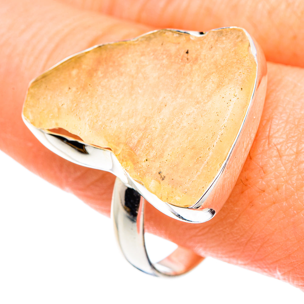 Libyan Desert Glass Rings handcrafted by Ana Silver Co - RING88397
