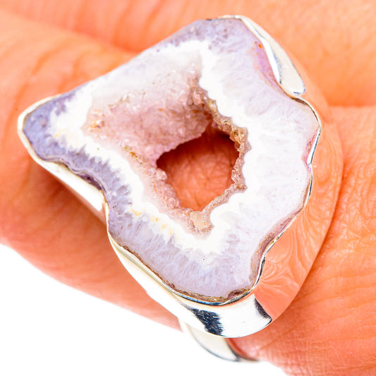 White Geode Slice Rings handcrafted by Ana Silver Co - RING88407