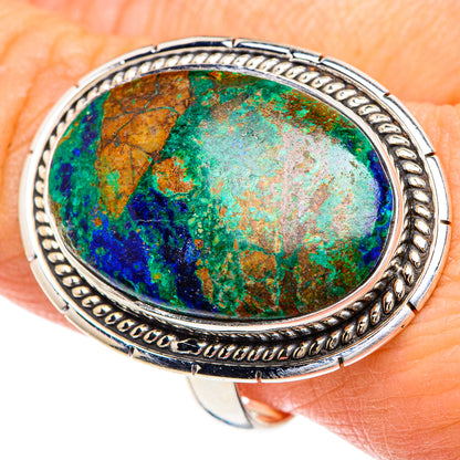 Azurite Malachite Rings handcrafted by Ana Silver Co - RING88421