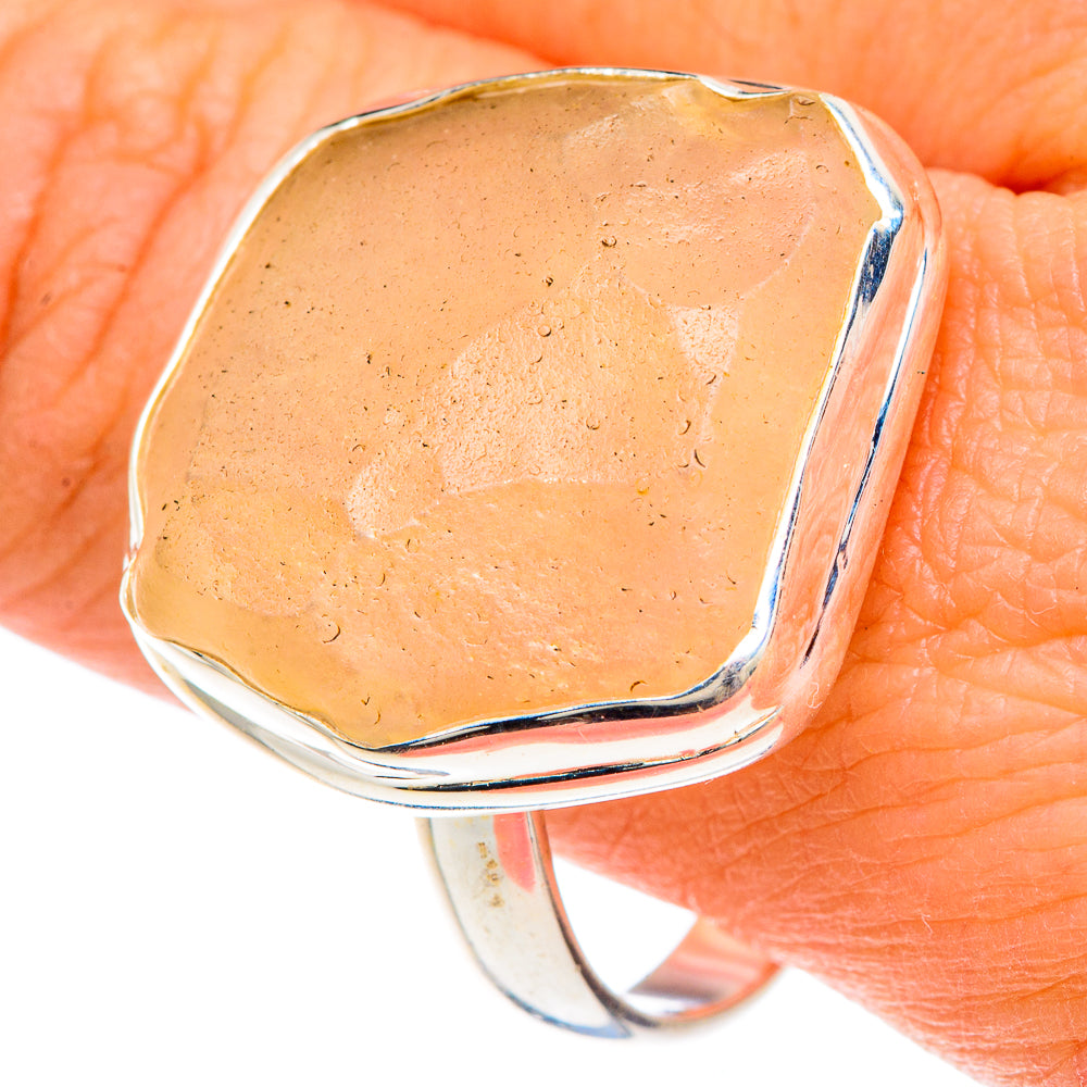 Libyan Desert Glass Rings handcrafted by Ana Silver Co - RING88427