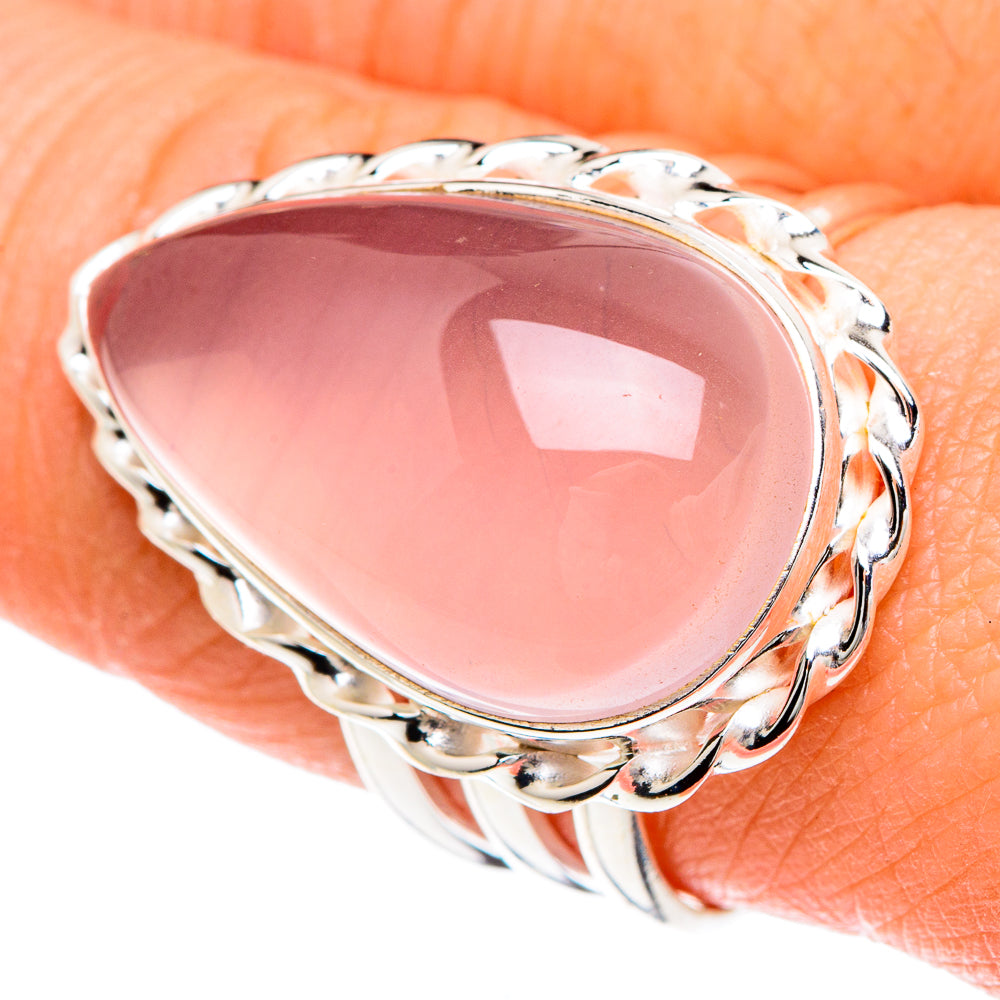 Rose Quartz Rings handcrafted by Ana Silver Co - RING88429