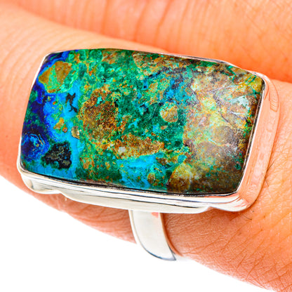 Azurite Malachite Rings handcrafted by Ana Silver Co - RING88436