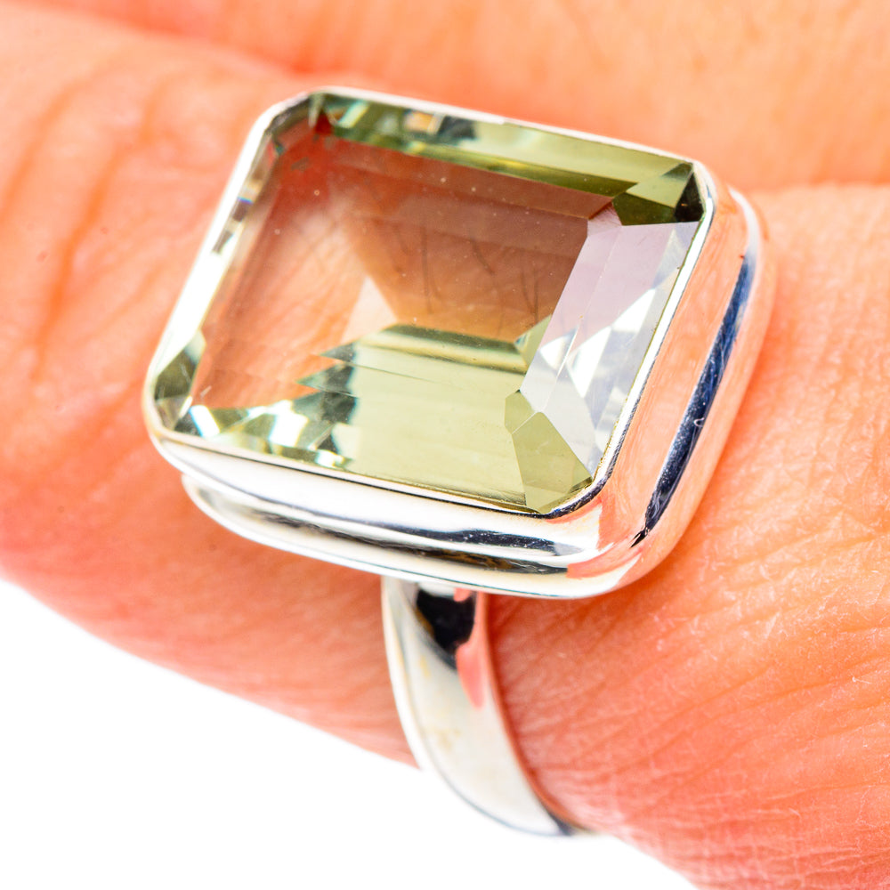 Green Amethyst Rings handcrafted by Ana Silver Co - RING88446