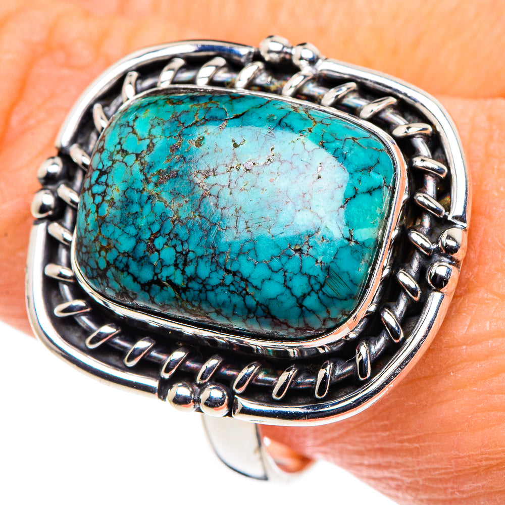 Tibetan Turquoise Rings handcrafted by Ana Silver Co - RING88447