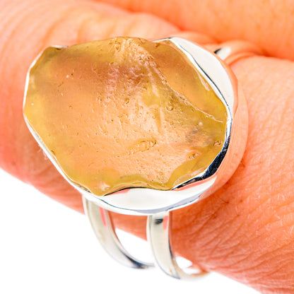 Libyan Desert Glass Rings handcrafted by Ana Silver Co - RING88453