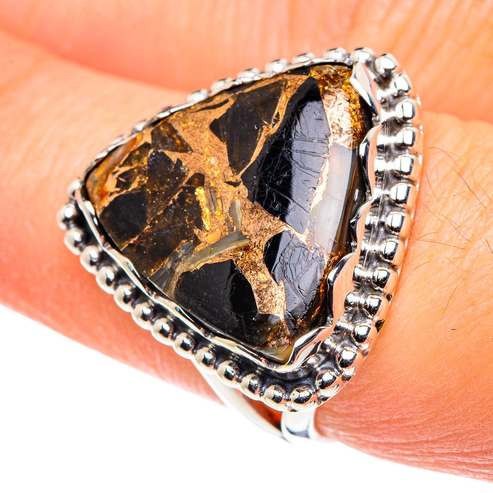 Black Copper Onyx Rings handcrafted by Ana Silver Co - RING88461
