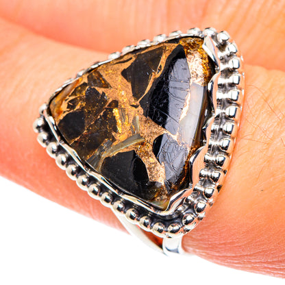 Black Copper Onyx Rings handcrafted by Ana Silver Co - RING88461