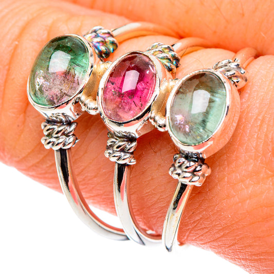 Watermelon Tourmaline Rings handcrafted by Ana Silver Co - RING88464