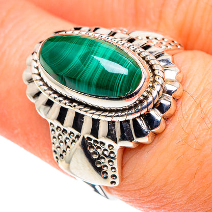 Malachite Rings handcrafted by Ana Silver Co - RING88475