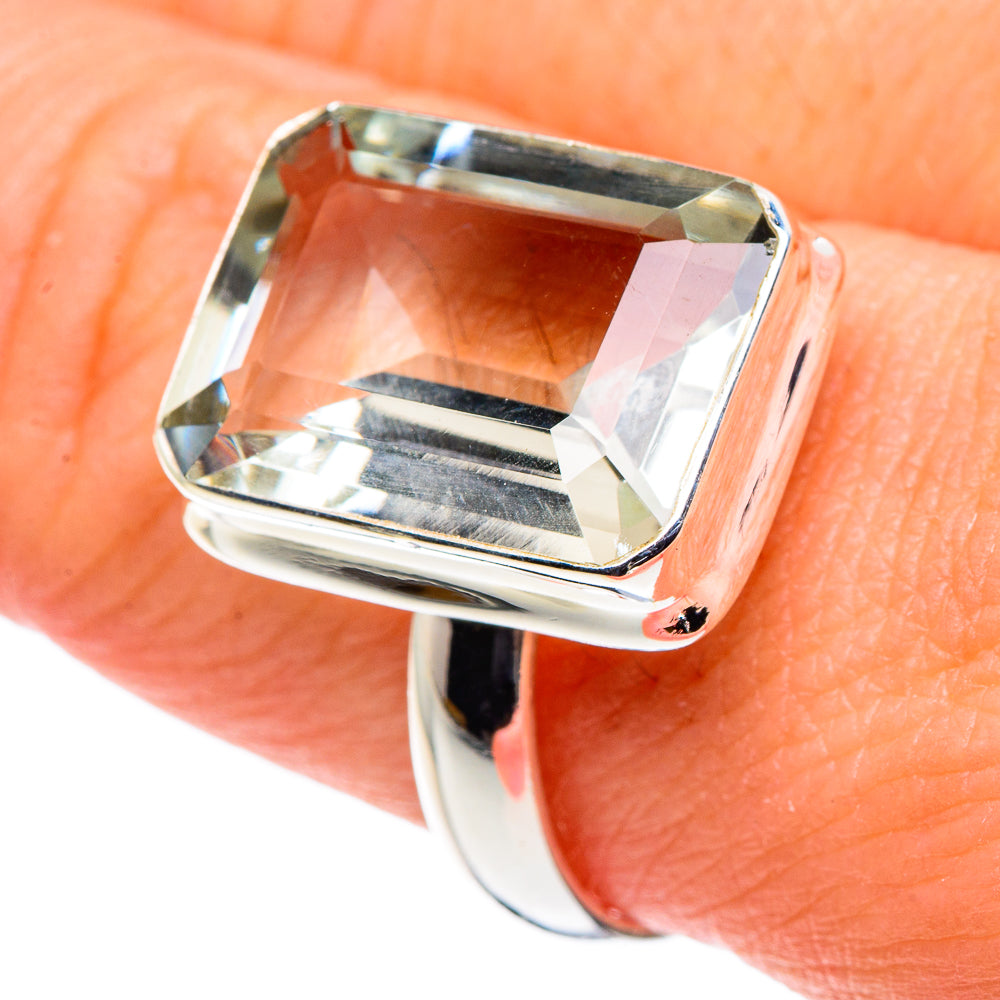 Green Amethyst Rings handcrafted by Ana Silver Co - RING88477