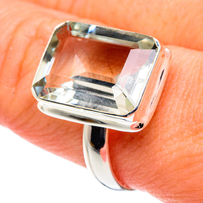 Green Amethyst Rings handcrafted by Ana Silver Co - RING88477