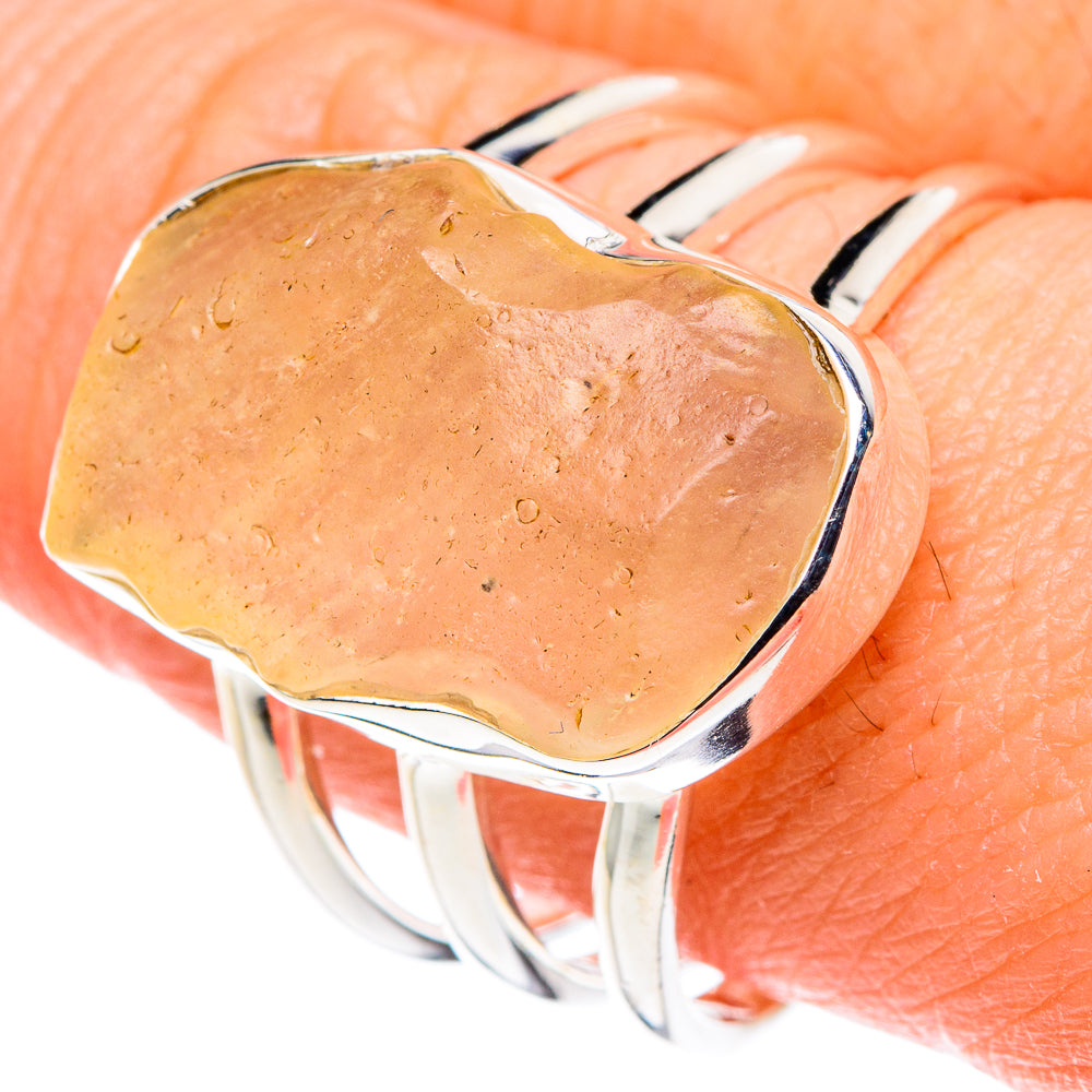 Libyan Desert Glass Rings handcrafted by Ana Silver Co - RING88480
