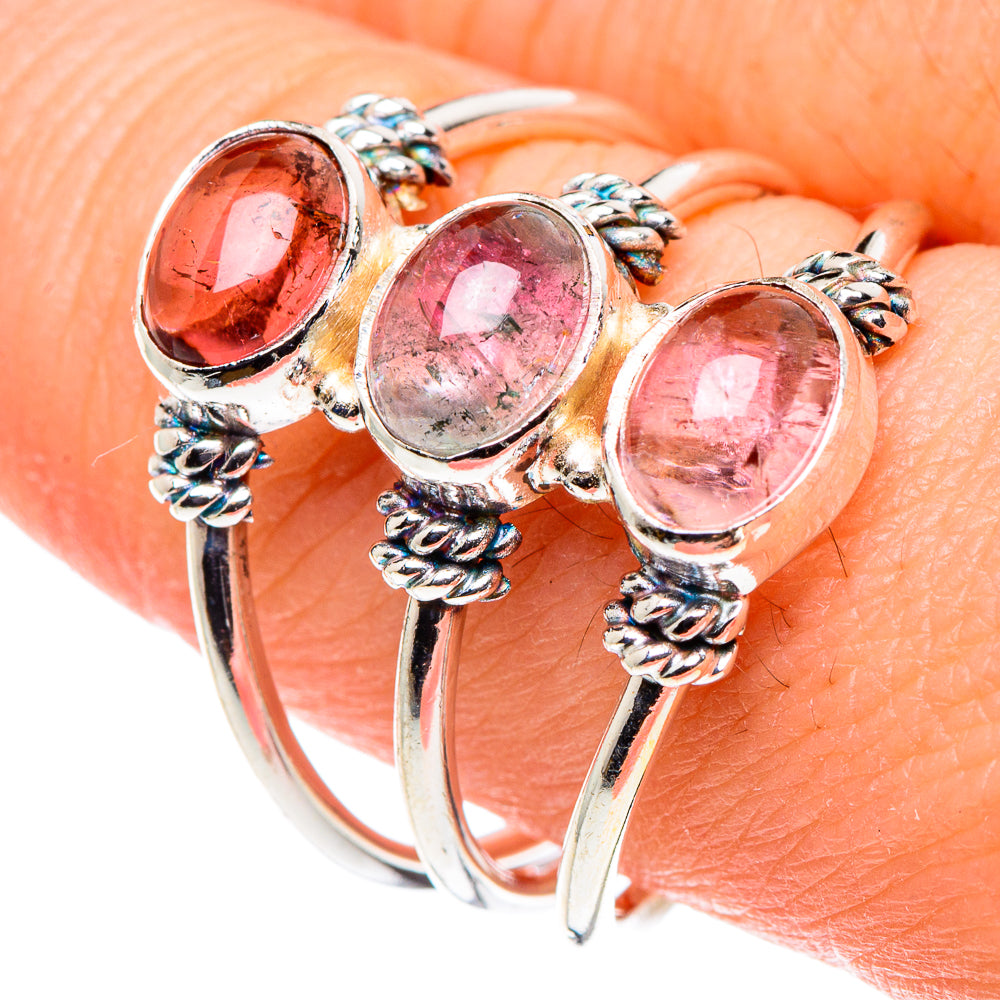 Pink Tourmaline Rings handcrafted by Ana Silver Co - RING88482