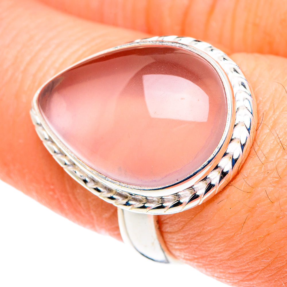 Rose Quartz Rings handcrafted by Ana Silver Co - RING88483