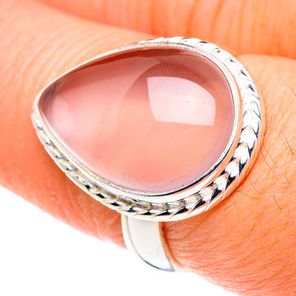 Rose Quartz Rings handcrafted by Ana Silver Co - RING88483