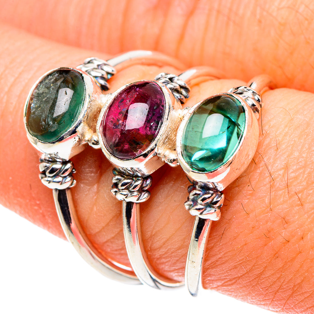 Watermelon Tourmaline Rings handcrafted by Ana Silver Co - RING88491