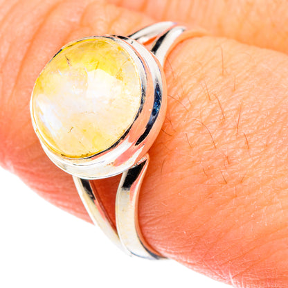 Yellow Moonstone Rings handcrafted by Ana Silver Co - RING88494