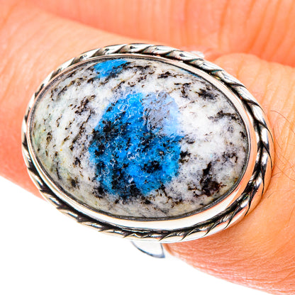 K2 Blue Azurite Rings handcrafted by Ana Silver Co - RING88499