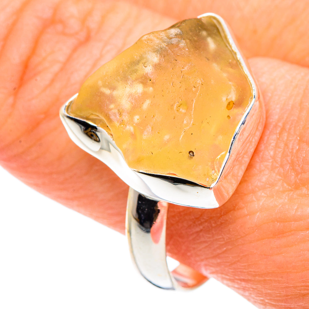 Libyan Desert Glass Rings handcrafted by Ana Silver Co - RING88508