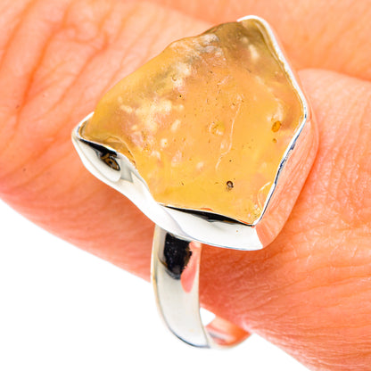 Libyan Desert Glass Rings handcrafted by Ana Silver Co - RING88508