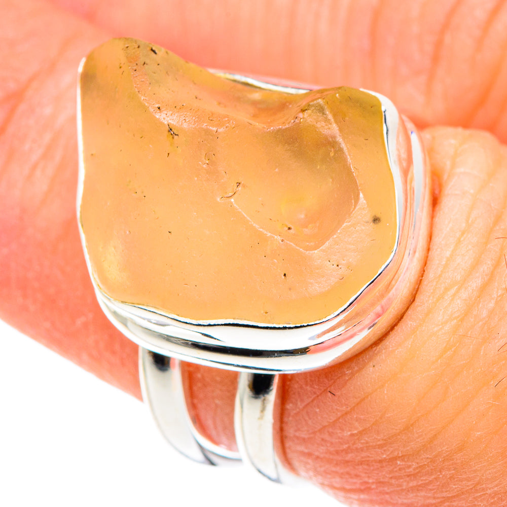 Libyan Desert Glass Rings handcrafted by Ana Silver Co - RING88509