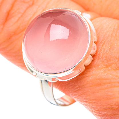 Rose Quartz Rings handcrafted by Ana Silver Co - RING88511