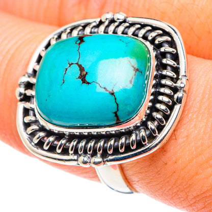 Tibetan Turquoise Rings handcrafted by Ana Silver Co - RING88523