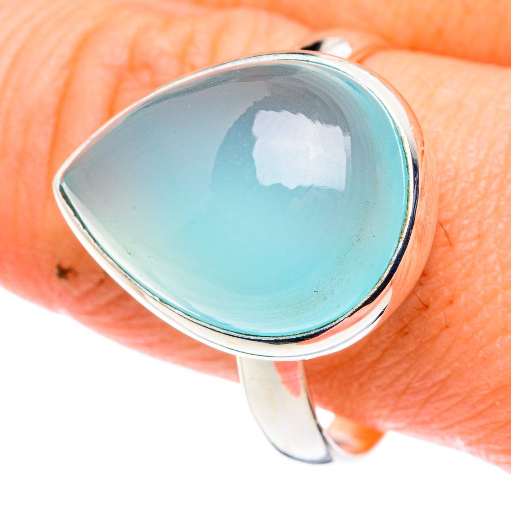 Aqua Chalcedony Rings handcrafted by Ana Silver Co - RING88524