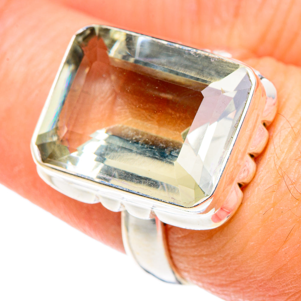 Green Amethyst Rings handcrafted by Ana Silver Co - RING88527