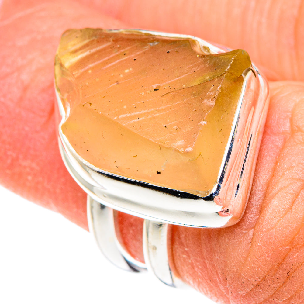 Libyan Desert Glass Rings handcrafted by Ana Silver Co - RING88534