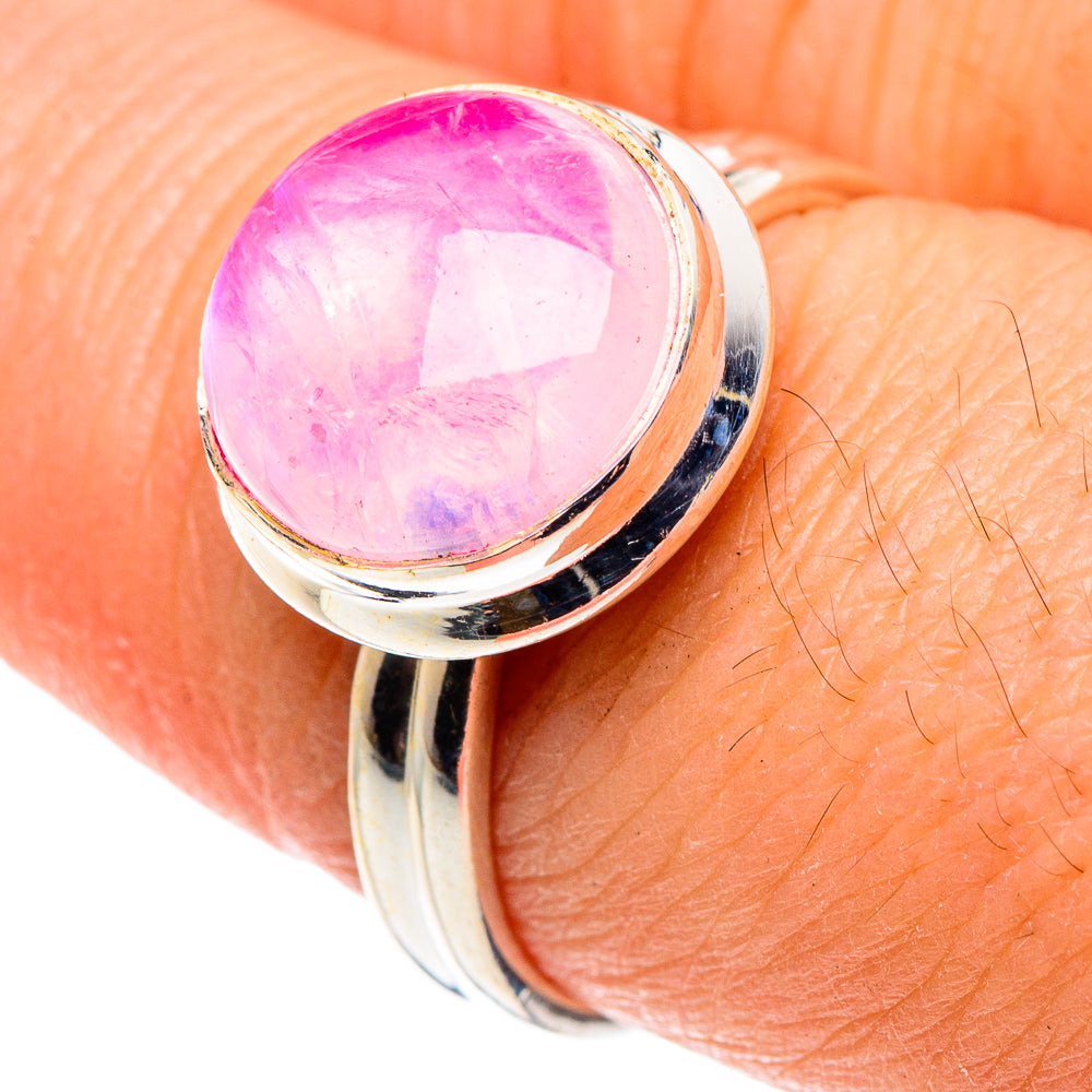 Pink Moonstone Rings handcrafted by Ana Silver Co - RING88535