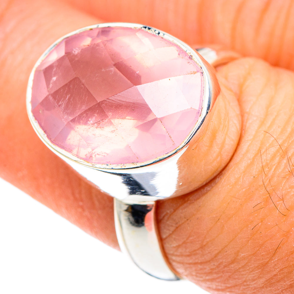 Rose Quartz Rings handcrafted by Ana Silver Co - RING88536