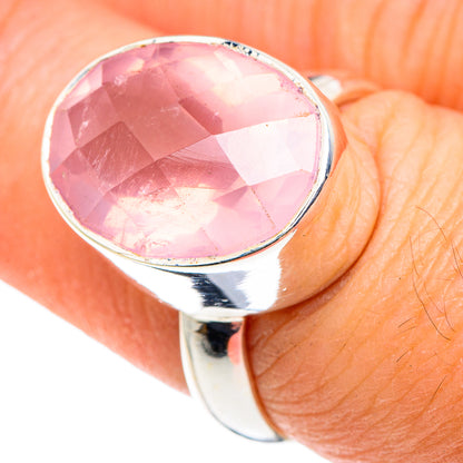 Rose Quartz Rings handcrafted by Ana Silver Co - RING88536