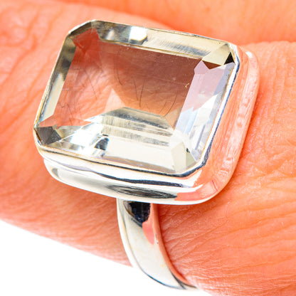 Green Amethyst Rings handcrafted by Ana Silver Co - RING88554
