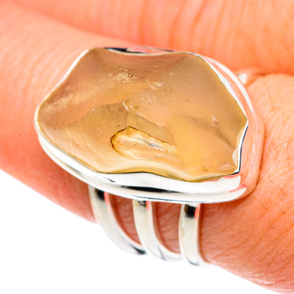 Libyan Desert Glass Rings handcrafted by Ana Silver Co - RING88558