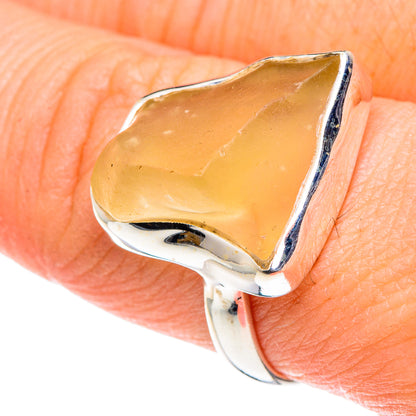 Libyan Desert Glass Rings handcrafted by Ana Silver Co - RING88559