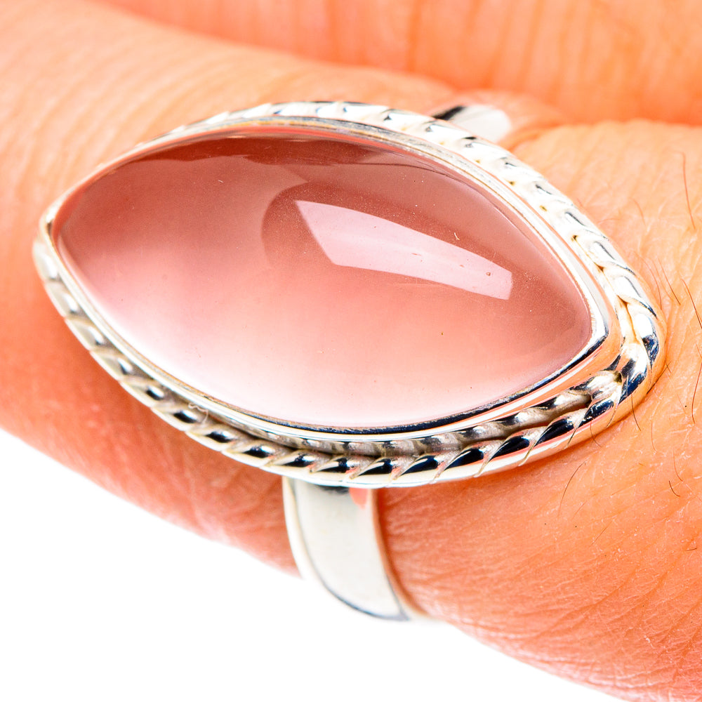 Rose Quartz Rings handcrafted by Ana Silver Co - RING88560