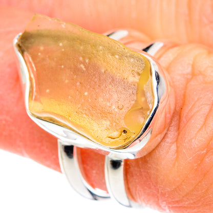 Libyan Desert Glass Rings handcrafted by Ana Silver Co - RING88583