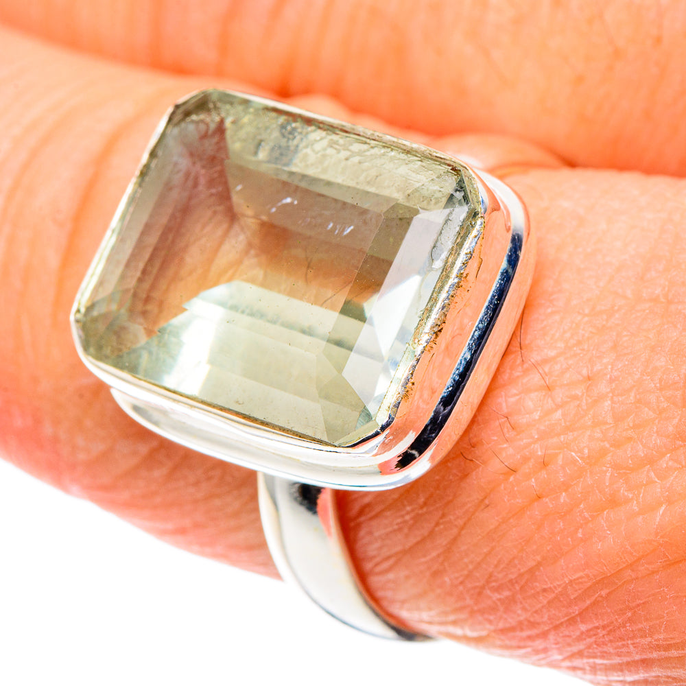 Green Amethyst Rings handcrafted by Ana Silver Co - RING88595