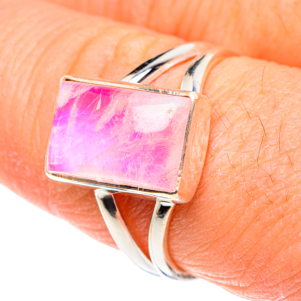 Pink Moonstone Rings handcrafted by Ana Silver Co - RING88604