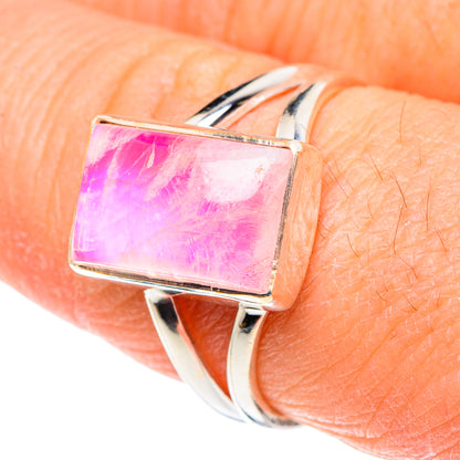 Pink Moonstone Rings handcrafted by Ana Silver Co - RING88604