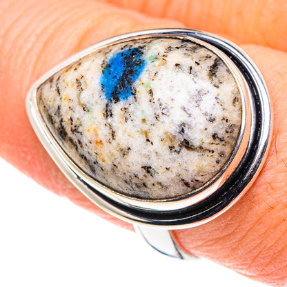 K2 Blue Azurite Rings handcrafted by Ana Silver Co - RING88610