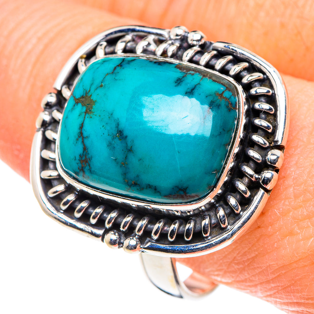 Tibetan Turquoise Rings handcrafted by Ana Silver Co - RING88612