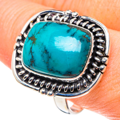 Tibetan Turquoise Rings handcrafted by Ana Silver Co - RING88612