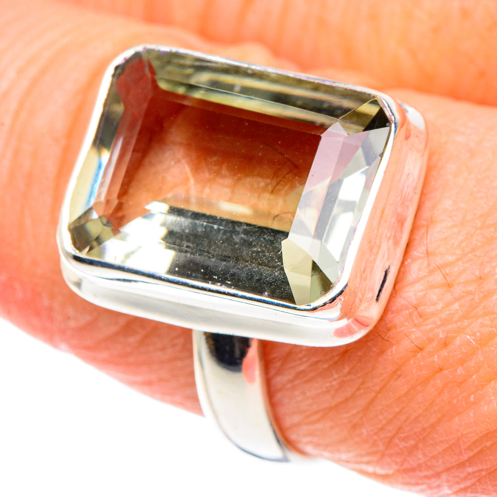 Green Amethyst Rings handcrafted by Ana Silver Co - RING88614