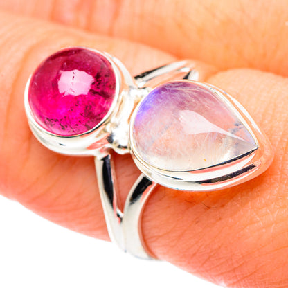 Rainbow Moonstone Rings handcrafted by Ana Silver Co - RING88617