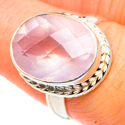 Rose Quartz Rings handcrafted by Ana Silver Co - RING88619