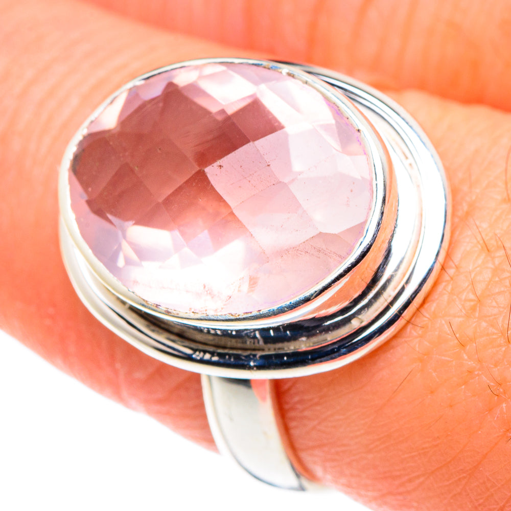Rose Quartz Rings handcrafted by Ana Silver Co - RING88635