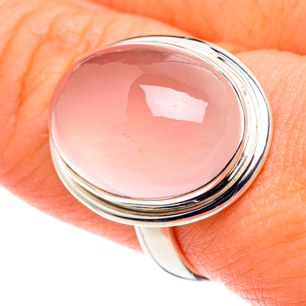 Rose Quartz Rings handcrafted by Ana Silver Co - RING88636