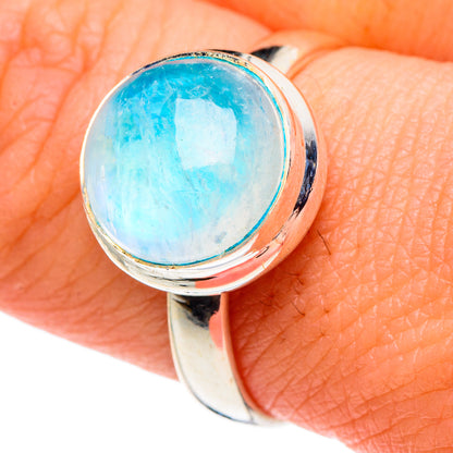 Rainbow Moonstone Rings handcrafted by Ana Silver Co - RING88645